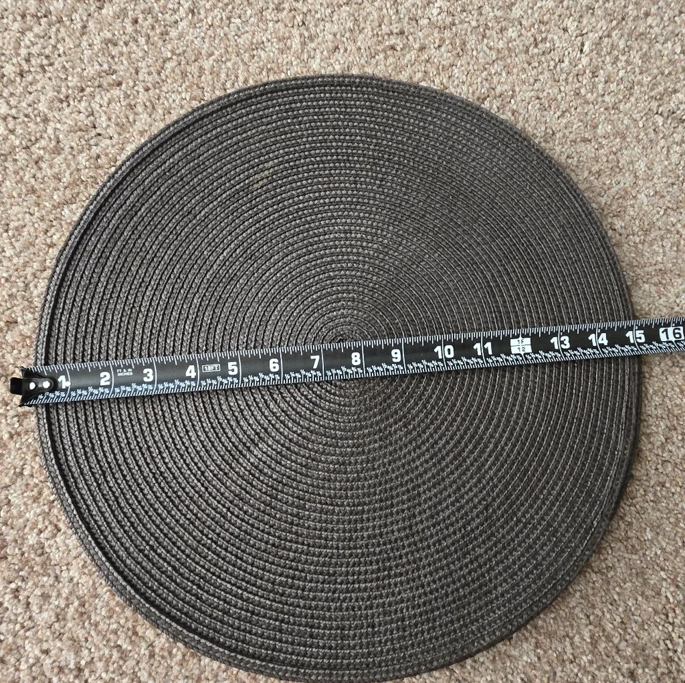 Brown Woven Round Placemats, 15